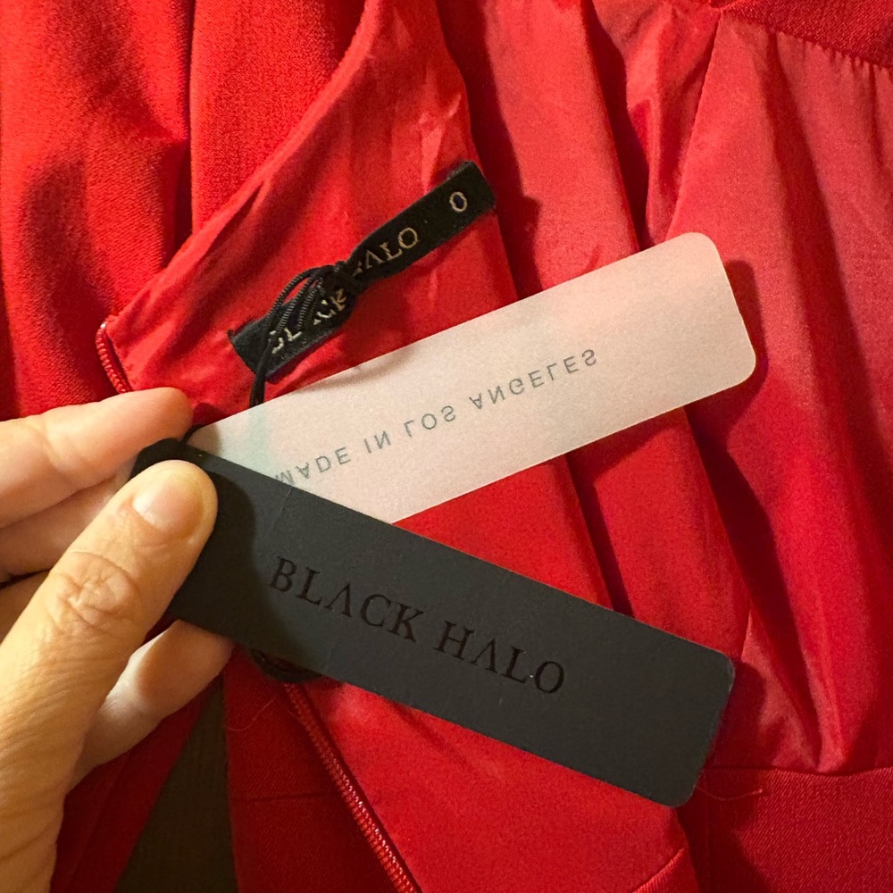 NWT Black Halo Jackie O Three-Quarter Sleeve Dress in Red - Picture 5 of 8